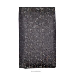 🔴 St. Roch Vertical Long Wallet - Black Goyardine